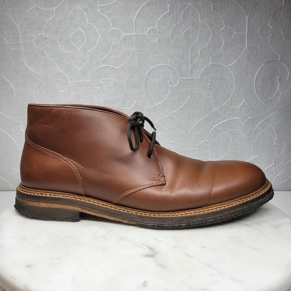 Johnston & Murphy Calder Leather Chukka Boots Mens 10.5 Brown Preppy Casual